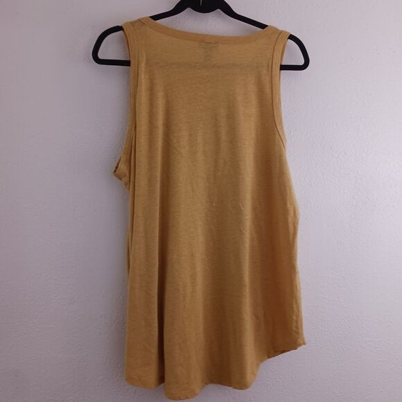 Torrid Peace Sign Yellow Triblend Jersey Tank size 1X - Picture 5 of 5